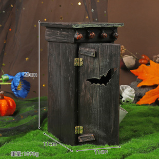 跨境万圣节木乃伊厕所商场恐怖元素装饰桌面恶搞朋友室内滑稽摆件