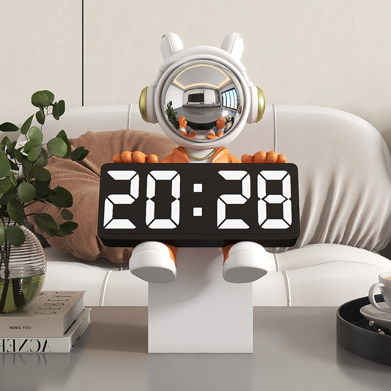 创意宇航员时钟桌面装饰摆件客厅入户玄关电视柜酒柜床头柜摆设,家居饰品,台钟/闹钟,淘宝优惠券,粉丝福利购,淘宝优惠卷