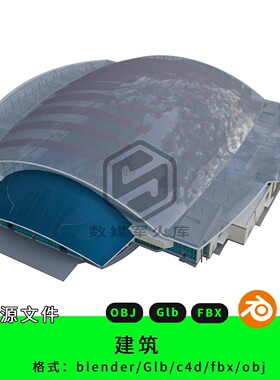 现代建筑三维源文件模型文件格式blender C4D设计素材FBX