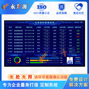 仓库物料系统出入库记录库存管理预警WMS定制生产库存可视化定制