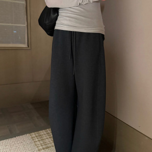 弹力抽绳休闲长裤 元 舒适百搭阔腿裤 新款 派bluepops2025秋季