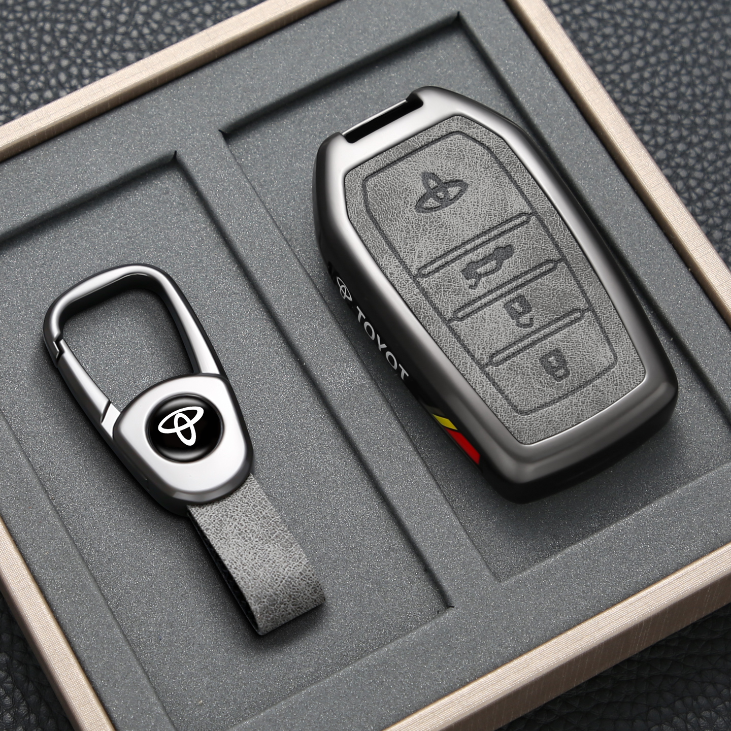 适用于丰田钥匙保护套复古风