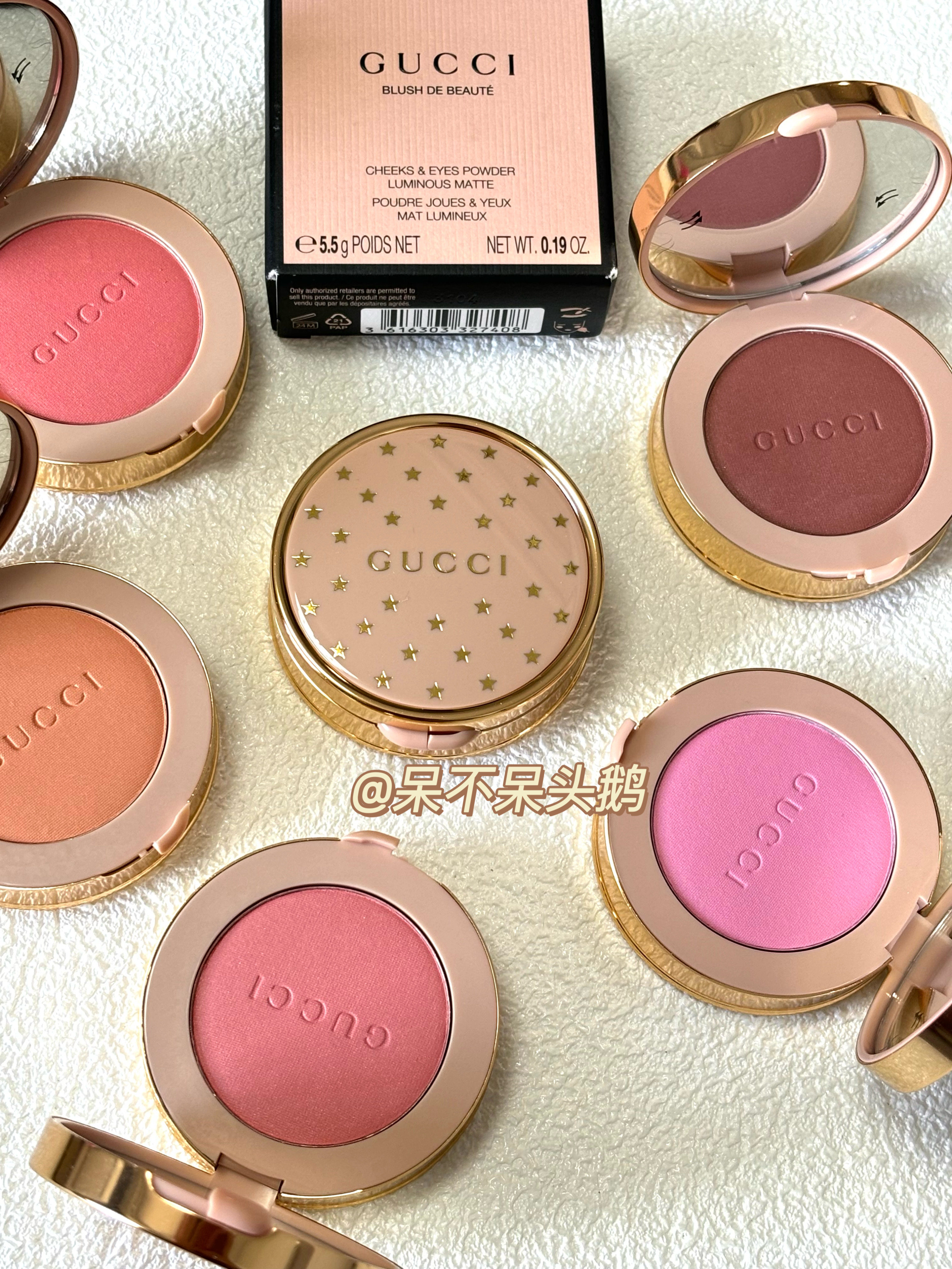 Gucci New Vintage Star Monochrome Blush Matte Matte Enhances Complexion 01 03 05 07