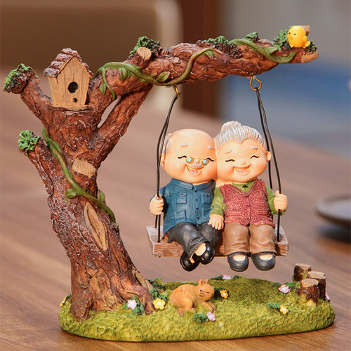 结婚纪念日礼物送新娘摆件小公仔