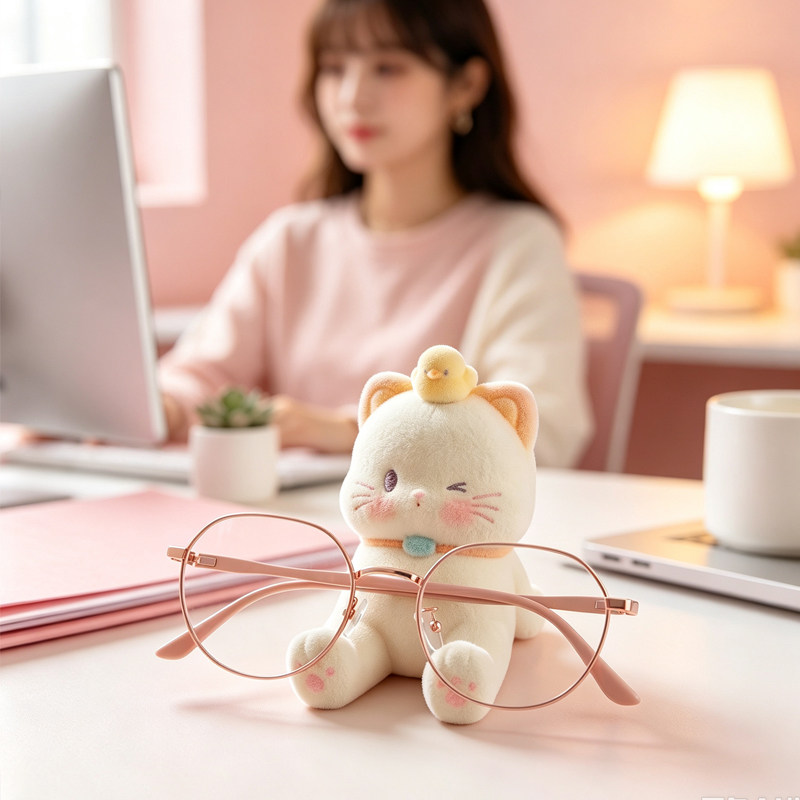可爱猫咪放置架桌面手机支架摆件女生办公室平板支撑架实用生日礼