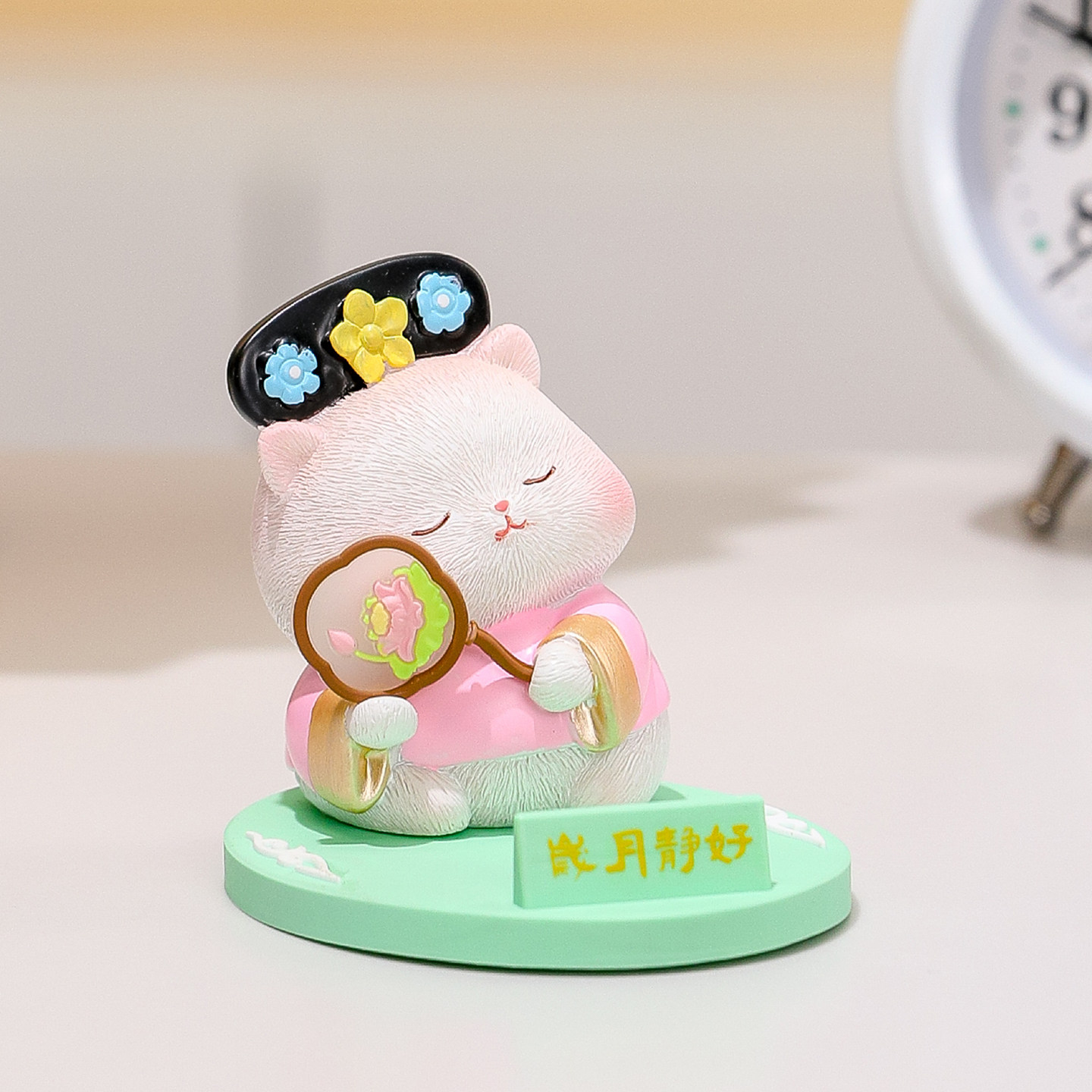 古风喵喵招财猫手机支架摆件可爱故宫新款办公室工位桌面装饰解压,家居饰品,桌面摆件,淘宝优惠券,粉丝福利购,淘宝优惠卷