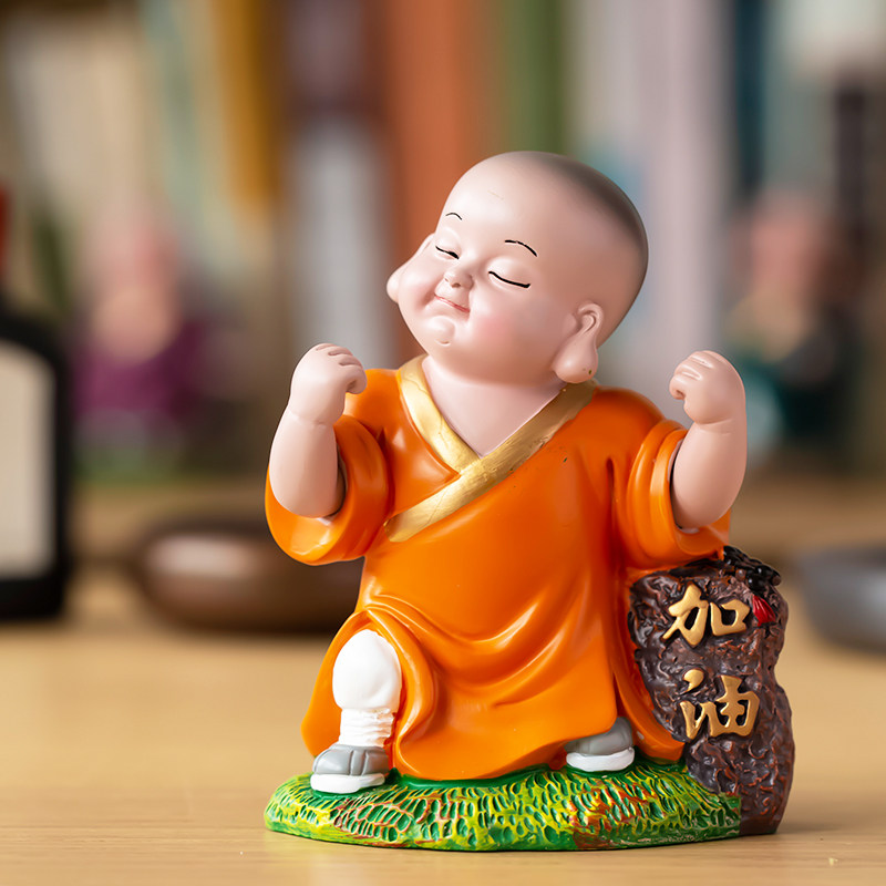 弥勒佛笑佛佛像摆件小小和尚客厅