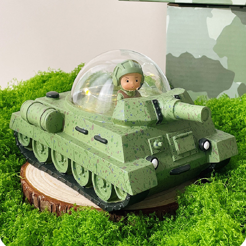 坦克模型小夜灯生日礼物摆件男童