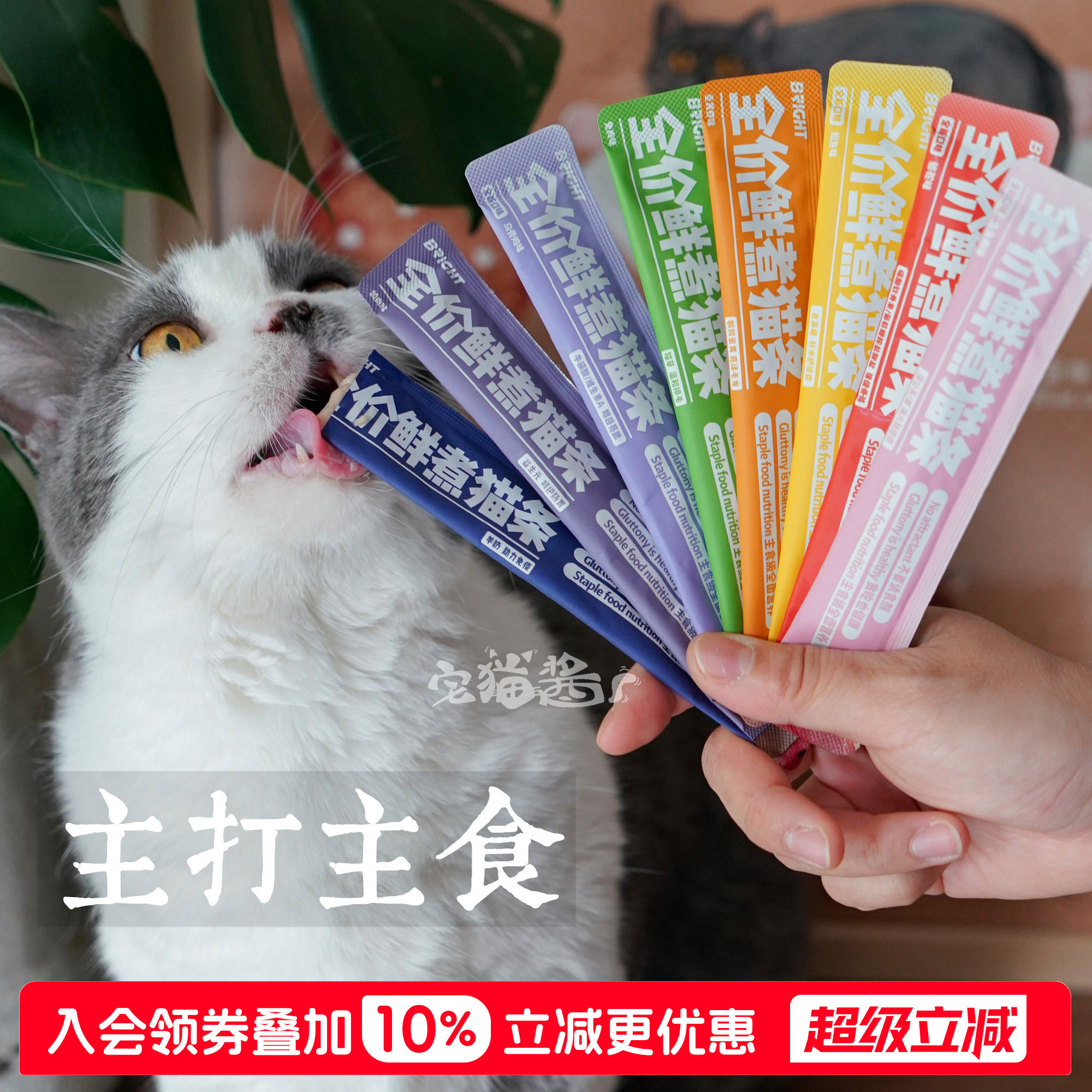 布兰德全价鲜煮功能主食猫条图片