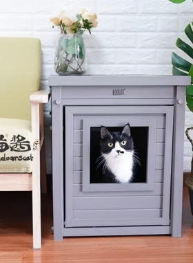 宅猫酱 入厕尊享喵生ECOFLEX猫厕所单层半封闭大号猫砂盆猫窝猫屋