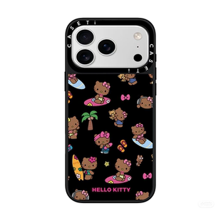 黑皮冲浪KT猫适用于苹果17promax壳/iphone16promax/15pro/14plus/13p/12p套case