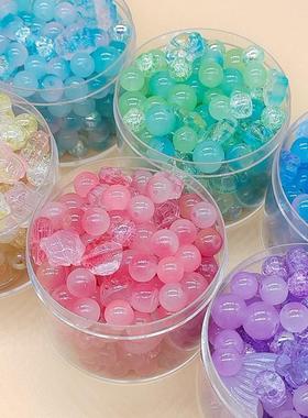 Glass scattered beads diy bracelet necklace  accessories