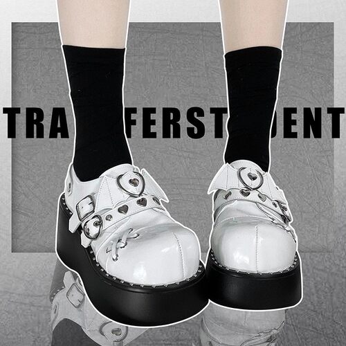 朋克单鞋女玛丽珍鞋Punk women Mary Jane shoes platform shoes