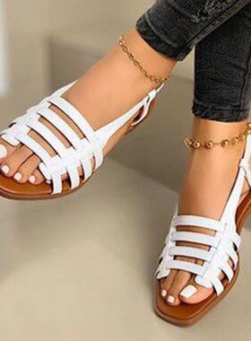 Hot style summer flat round Head casual sandals women fasHio
