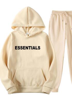 两件套Autumn and Winter Couple Suit Sweatshirt Two Piece Set