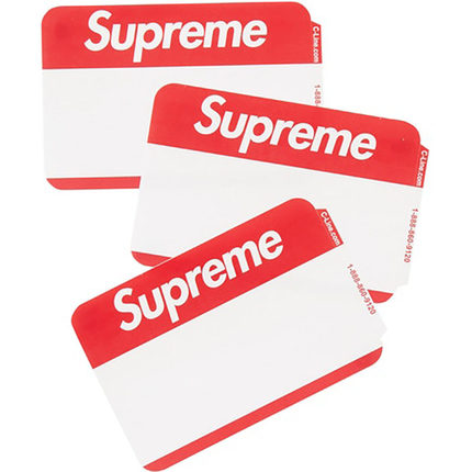 Supreme贴纸便利贴一盒100张20FW Name Badge Stickers名牌名片盒