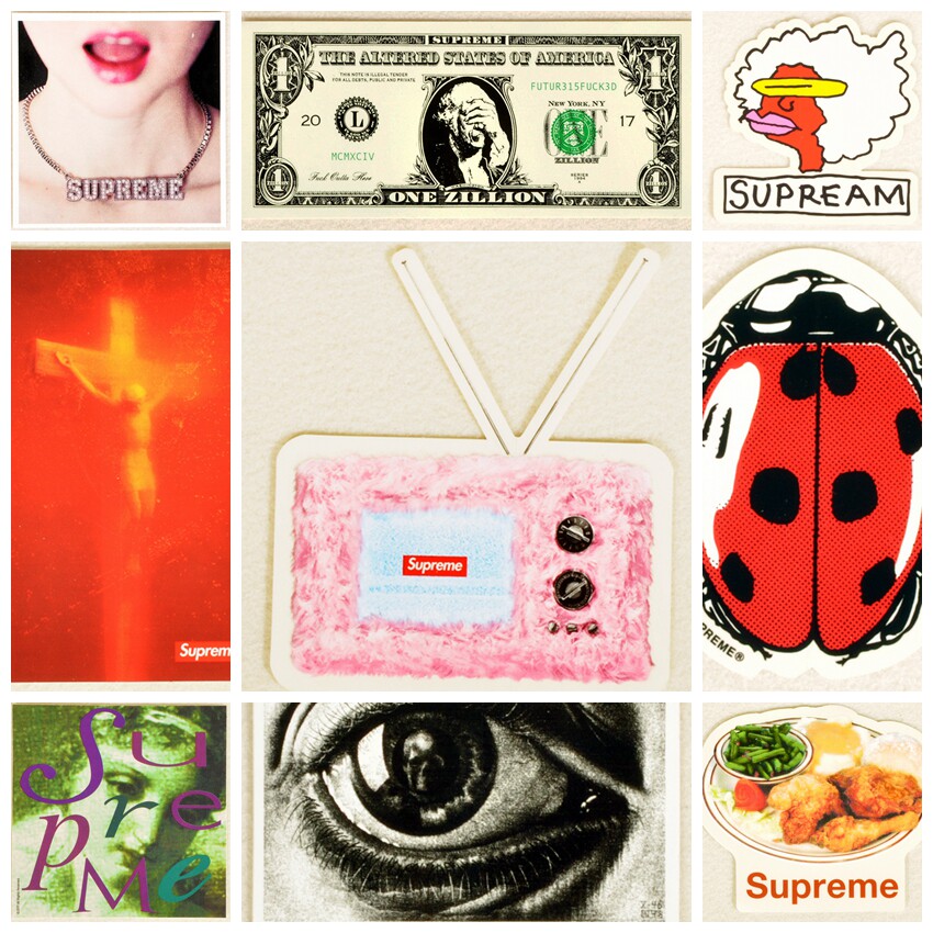 Supreme笔记本手机电脑冰箱贴纸