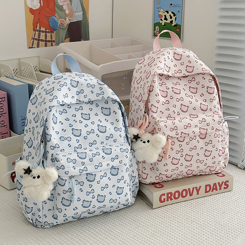 韩版女童时尚可爱旅游背包小学生中大童补课双肩包儿童春游包包潮