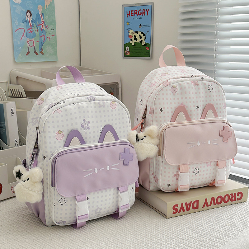 韩版女童时尚可爱旅游背包小学生中大童补课双肩包儿童春游包包潮