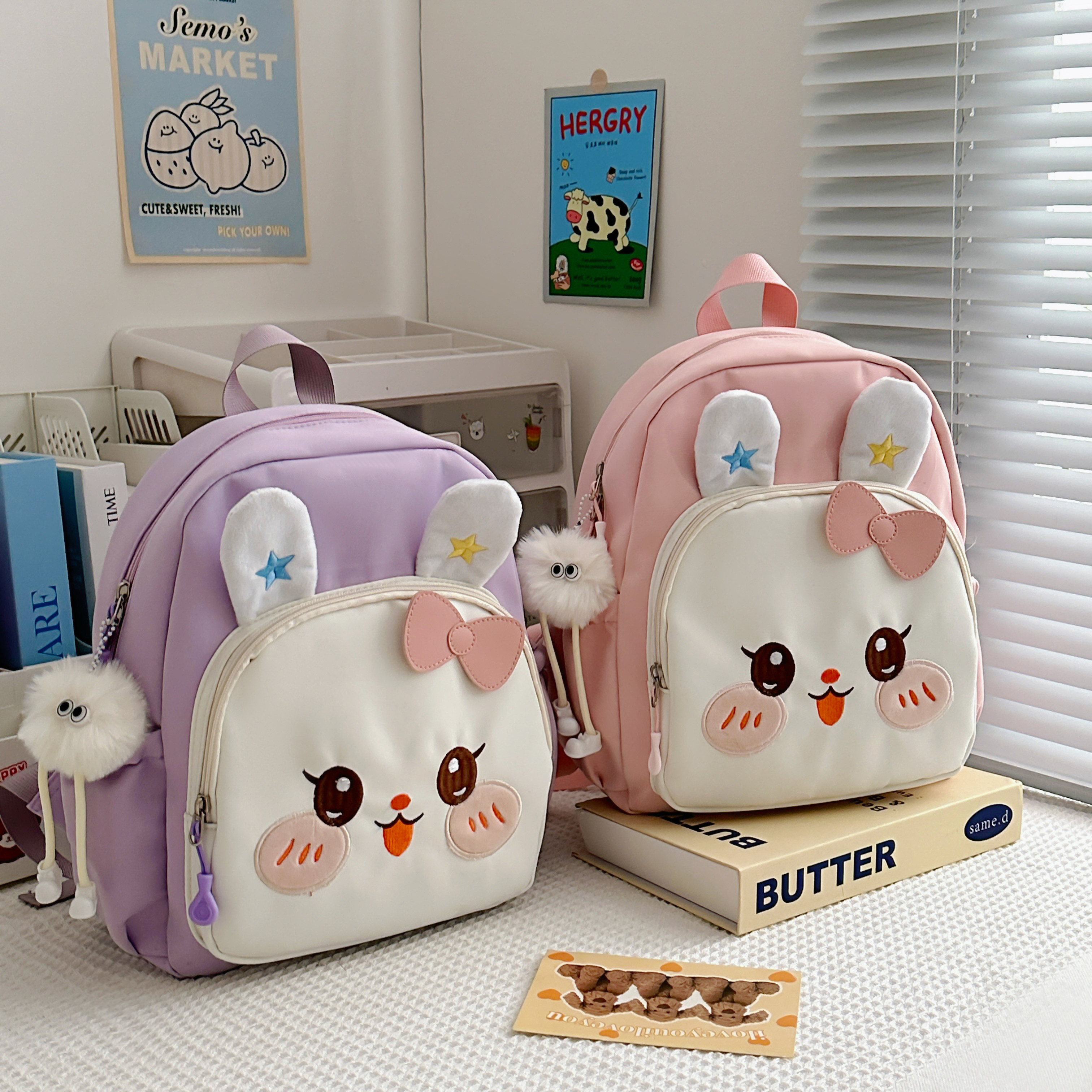 韩版女童时尚可爱旅游背包小学生中大童补课双肩包儿童春游包包潮