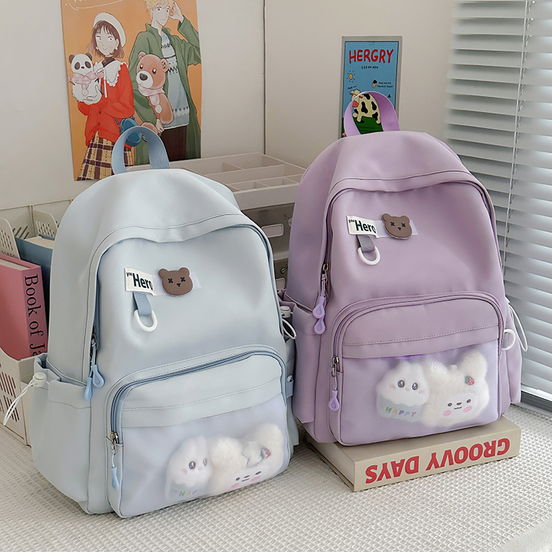 女童帆布女孩儿童双肩包