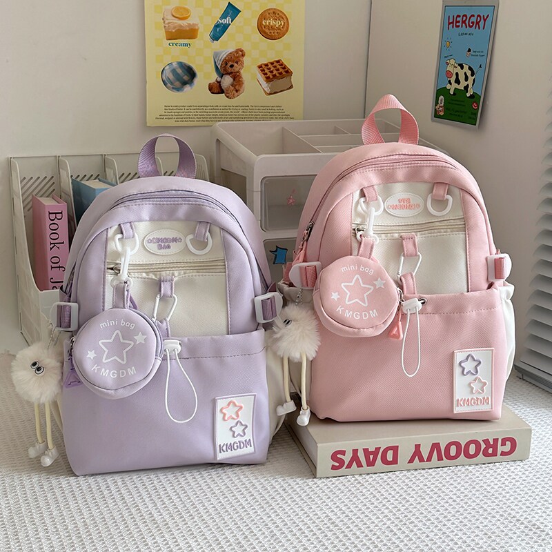 四4五六6年级双肩书包女孩子耐磨韩版潮小学生中大童帆布防水背包