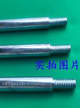 钢丝刷加长杆锅炉刷延长杆M10转M12内牙接头镀锌铁杆螺纹管道刷杆