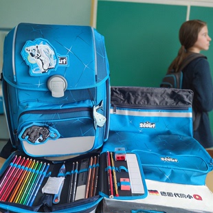 Genius小学护脊减负减压大容量书包男 德国直邮SCOUT 25新款 上架