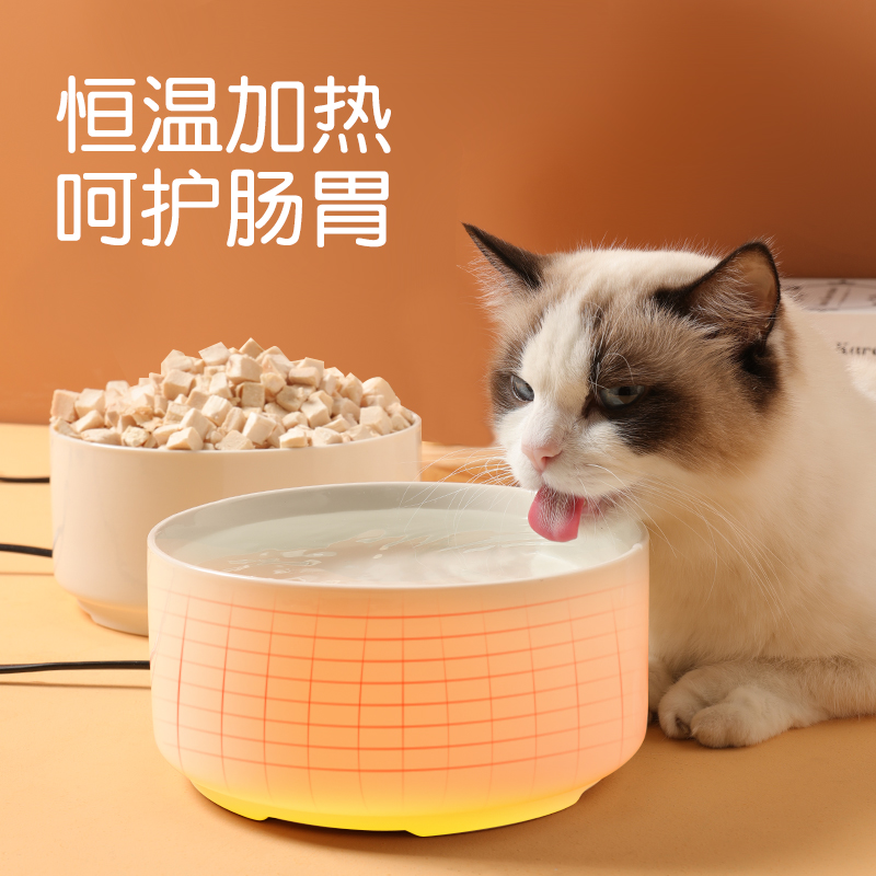 猫咪饮水机宠物狗狗饮水器喂水碗恒温加热喝水神器不湿嘴用品大全