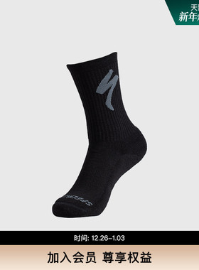 SPECIALIZED闪电 MERINO MIDWEIGHT 中量级高筒保暖骑行袜