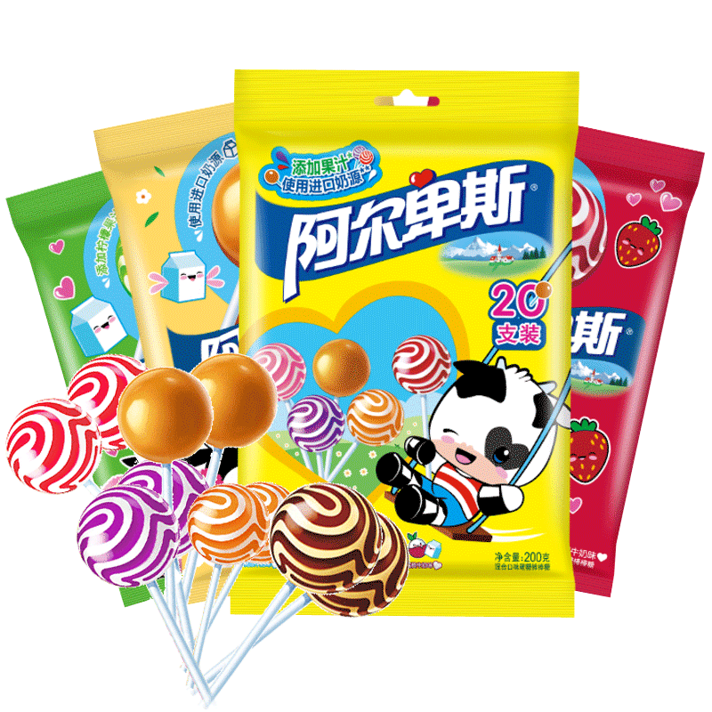 阿尔卑斯棒棒糖混合口味100根