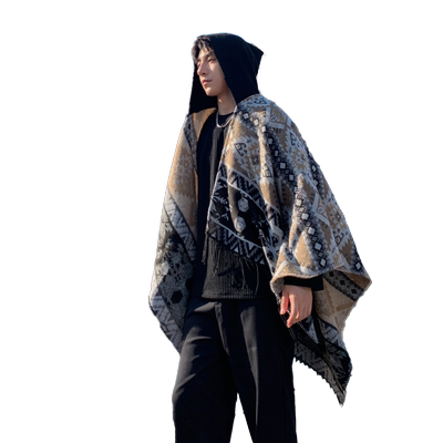 春秋冬季披肩斗篷男披肩