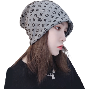 韩版堆堆帽女春秋冬多变月子帽保暖脖颈套围脖帽两用脖套护颈薄款