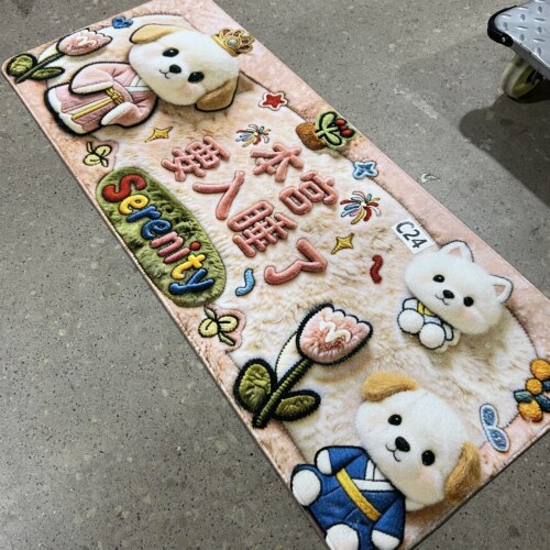 C24（60*150）仿羊绒床边毯防滑吸水隔凉防潮地垫