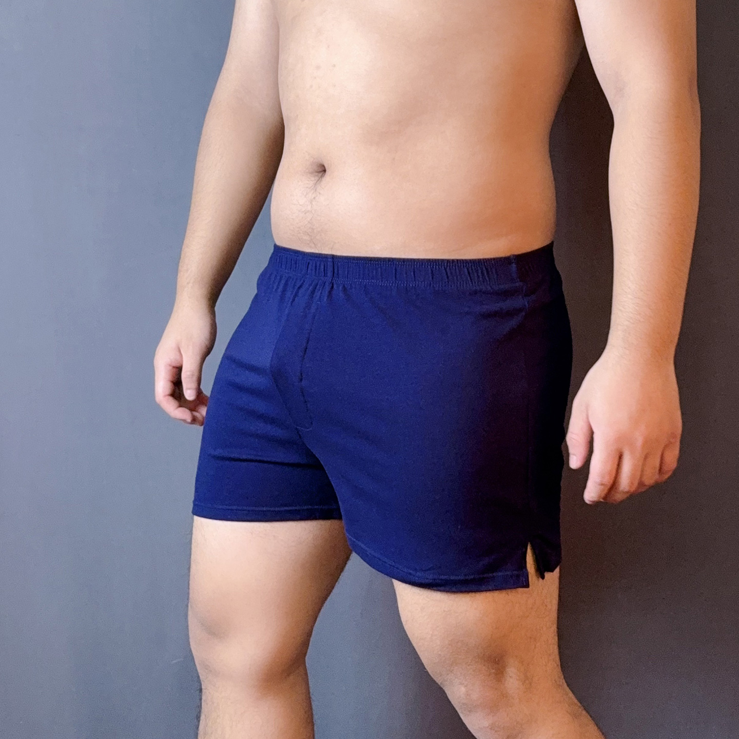 男士简约纯棉宽松阿罗裤纯色居家