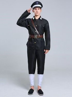 儿童成人搞笑伴郎服民国警察舞台演出服伪军巡捕房演出汉奸装表演