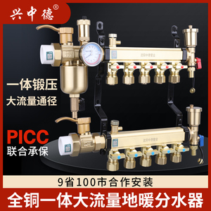 兴中德球心大流量分水器