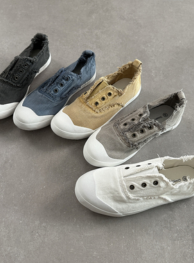 dreams低帮白帆布鞋休闲软底一脚蹬懒人学车轻便鞋水洗孕妇防滑底