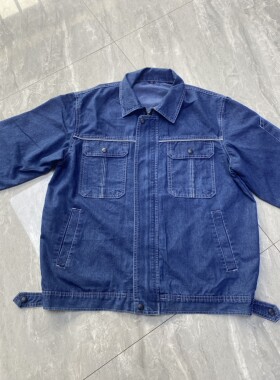 牛仔电力夏季南方电网长袖上衣裤子薄款工作服耐磨劳保服套装
