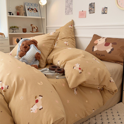 可爱吉祥小马床上四件套全棉纯棉