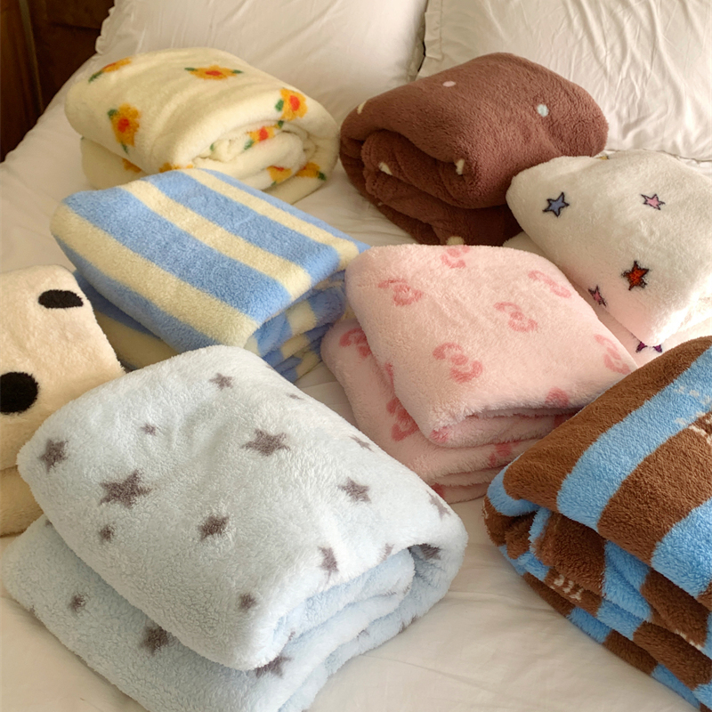 简约少女心多功能摇粒绒毛毯