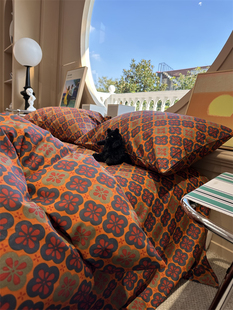 复古田园风蕾娜情怀全棉纯棉床上四件套1.5m1.8床品套件床单被套