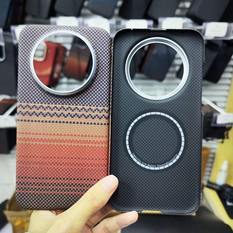 适用华为Mate 70 Air凯夫拉碳纤维手机壳Magsafe磁吸防摔防刮Mate70 Air芳纶磁吸保护套