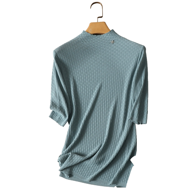 冰丝针织衫女半高领百搭打底衫