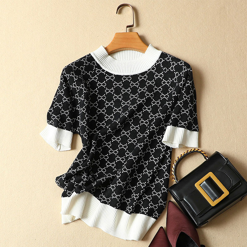 夏季新款冰丝女士上衣打底衫t恤