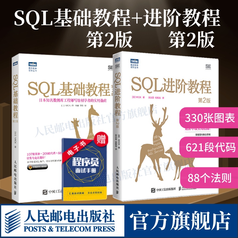 【套装2册】SQL基础教程 第2版+SQL进阶教程 第2版 sql基础教程数据库编程sql必知必会面向集合关系数据库sql语言数据原理应用书籍 书籍/杂志/报纸 数据库 原图主图