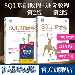 套装 2册 SQL基础教程 sql基础教程数据库编程sql必知必会面向集合关系数据库sql语言数据原理应用书籍 第2版 SQL进阶教程