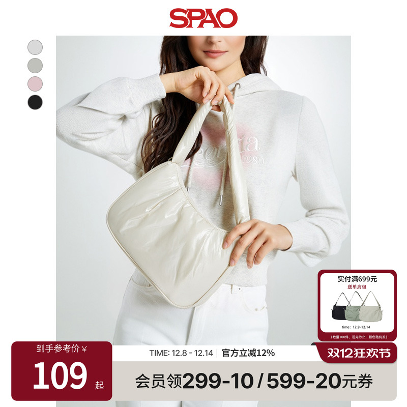 SPAO秋气质女士优雅单肩包
