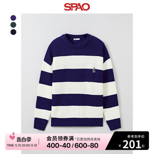 男士 SPAO韩国同款 新款 圆领套头毛衣SPKWE11C52 2024年春季 长袖