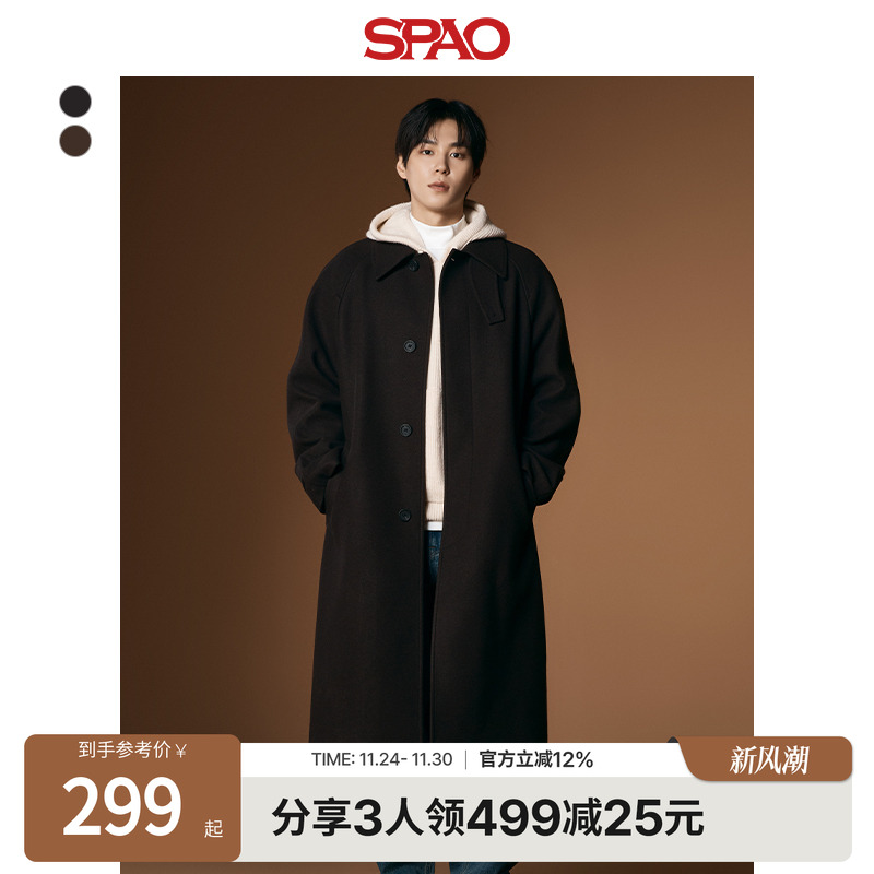 SPAO冬季毛呢大衣外套